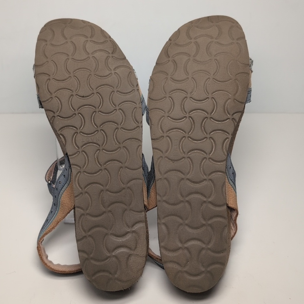 Naot Beverly Blue and Brown wedge Sandals womans size 8 EU 39 - Picture 9 of 15
